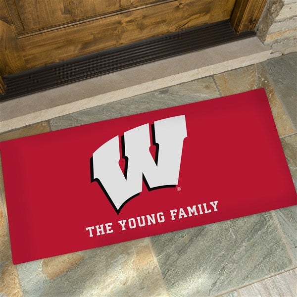 NCAA Wisconsin Badgers Personalized Doormats - 33753