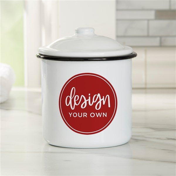 Design Your Own Personalized Small Enamel Canister  - 33759