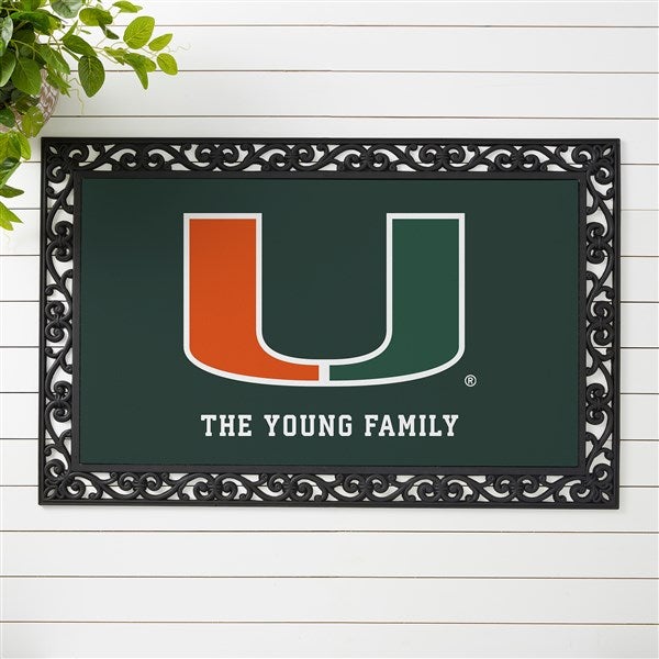 NCAA Miami Hurricanes Personalized Doormats - 33782