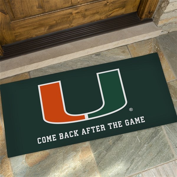 NCAA Miami Hurricanes Personalized Doormats - 33782