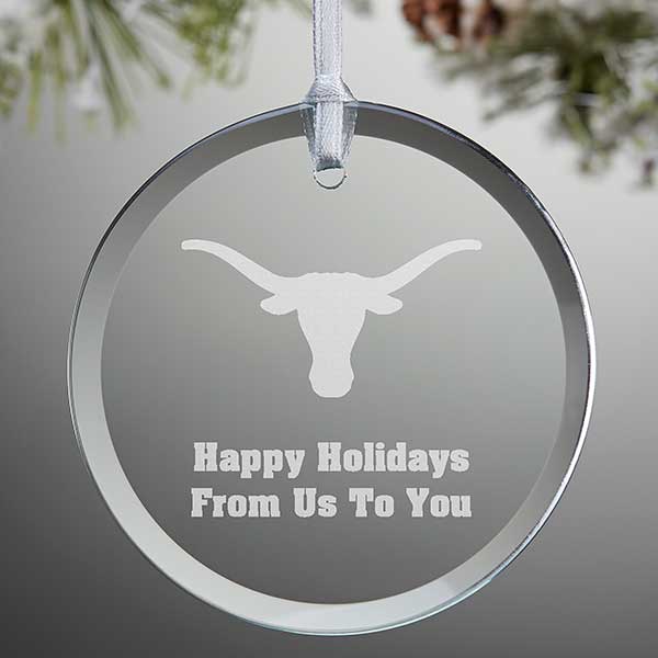 NCAA Texas Longhorns Personalized Glass Ornaments - 33815