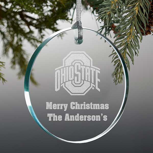 NCAA Ohio State Buckeyes Personalized Glass Ornaments - 33817