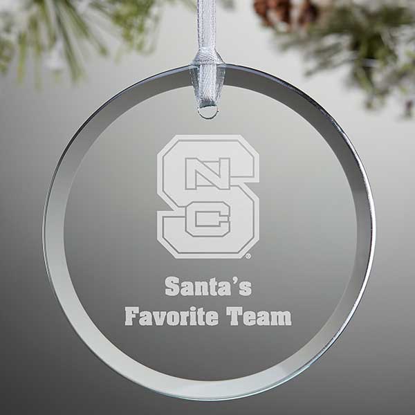 NCAA NC State Wolfpack Personalized Glass Ornaments - 33830