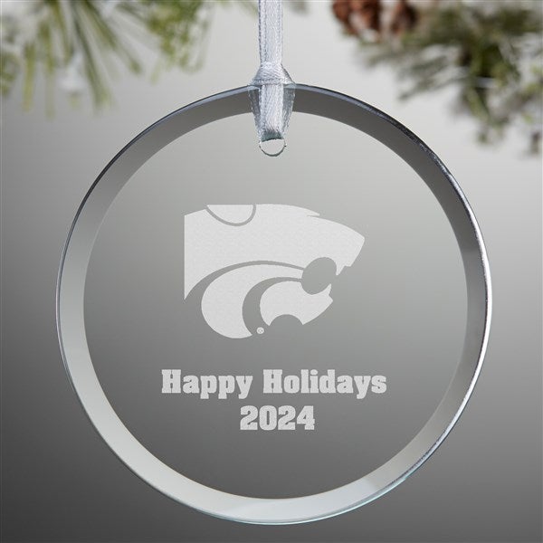 NCAA Kansas State Wildcats Personalized Glass Ornaments - 33839