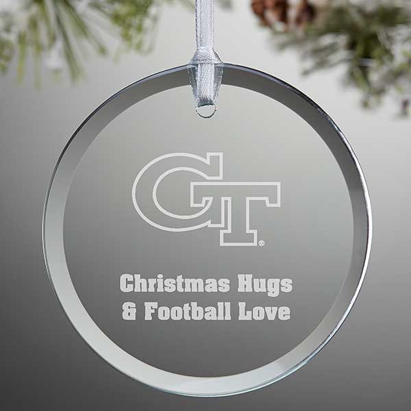 NCAA Georgia Tech Yellow Jackets Personalized Glass Ornaments - 33845