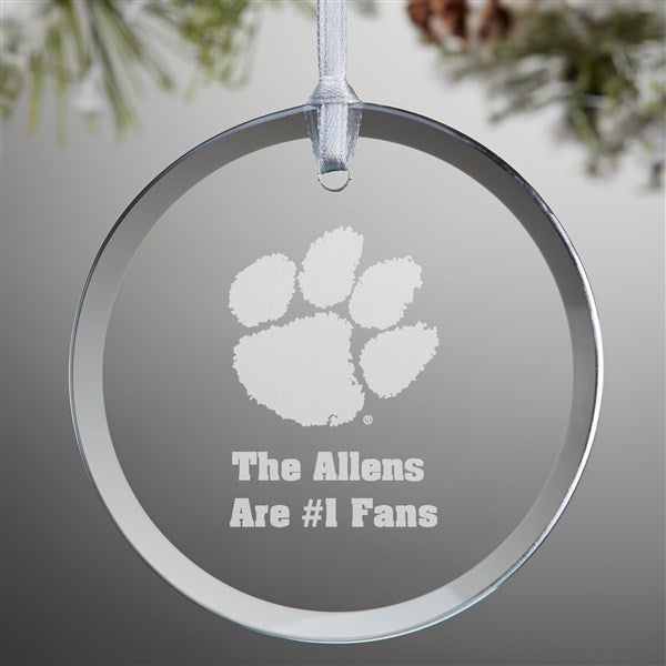NCAA Clemson Tigers Personalized Glass Ornaments - 33853
