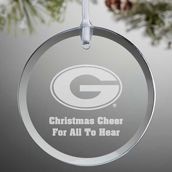 NCAA Georgia Bulldogs Personalized Glass Ornaments - 33854
