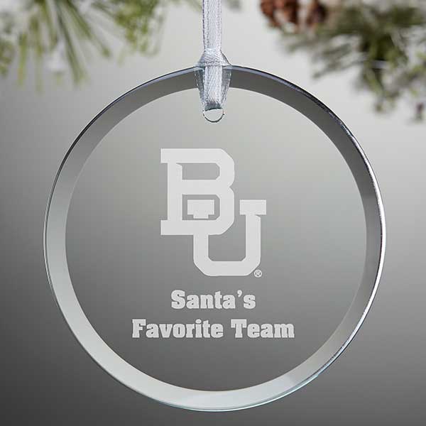 NCAA Baylor Bears Personalized Glass Ornaments - 33858