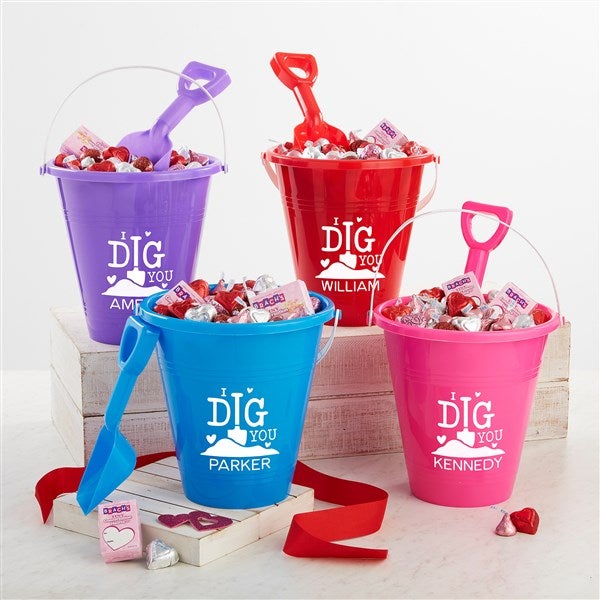 I Dig You Personalized Plastic Beach Pail & Shovel