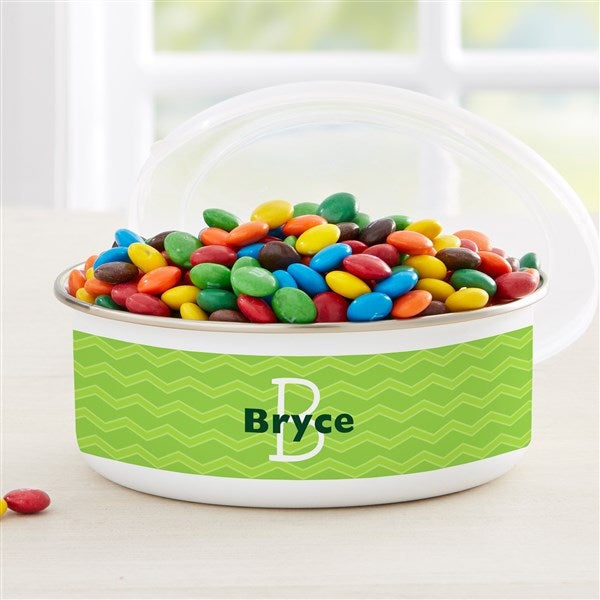 Just Me Personalized Enamel Bowl with Lid  - 33891