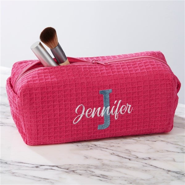 Playful Name Personalized Waffle Weave Makeup Bags - 33917