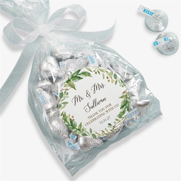 Laurels of Love Personalized Wedding Favor Stickers  - 33930