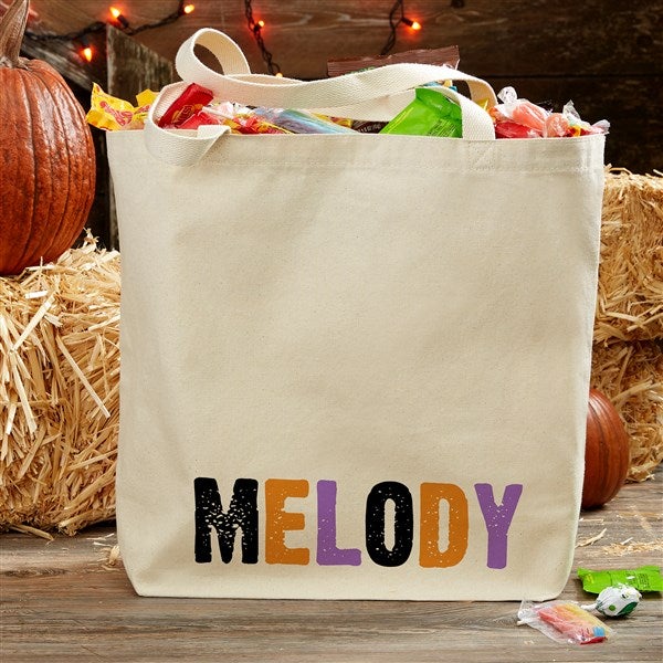 All Mine! Personalized Halloween Canvas Tote Bags - 33941