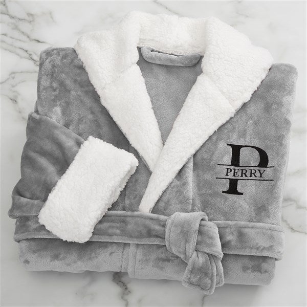 Lavish Last Name Personalized Luxury Hooded Fleece Robes - 33973