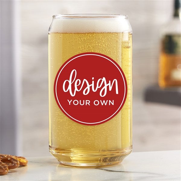 Design Your Own Personalized 16oz. Beer Can Glass  - 33981