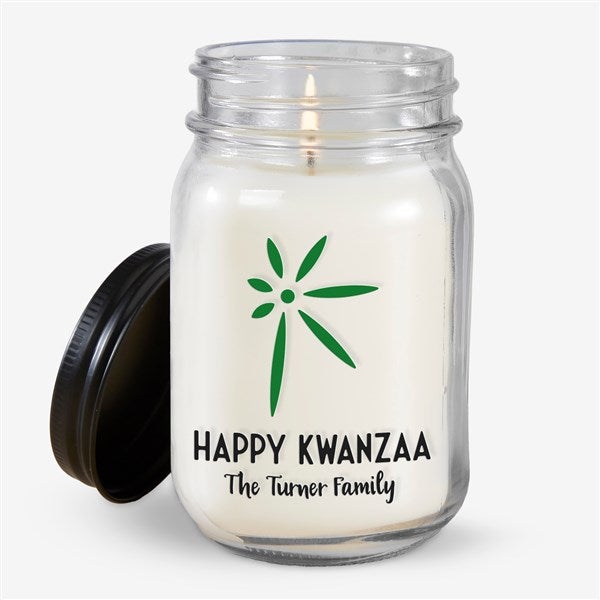 Kwanzaa Icons Personalized Farmhouse Candle Jar - 33997