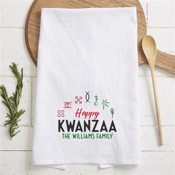 Kwanzaa Personalized Tea Towel  - 33998