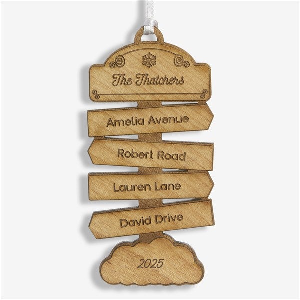 North Pole Personalized Wood Ornament - 34008