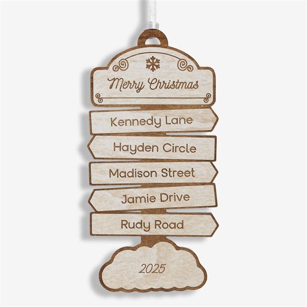 North Pole Personalized Wood Ornament - 34008