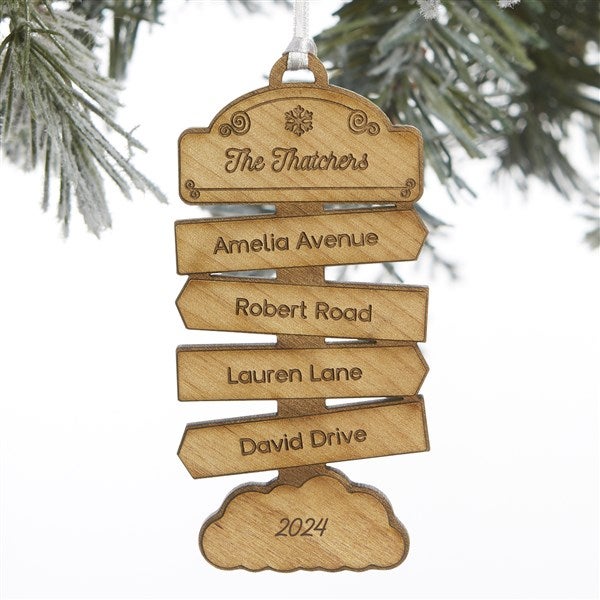 North Pole Personalized Wood Ornament - 34008