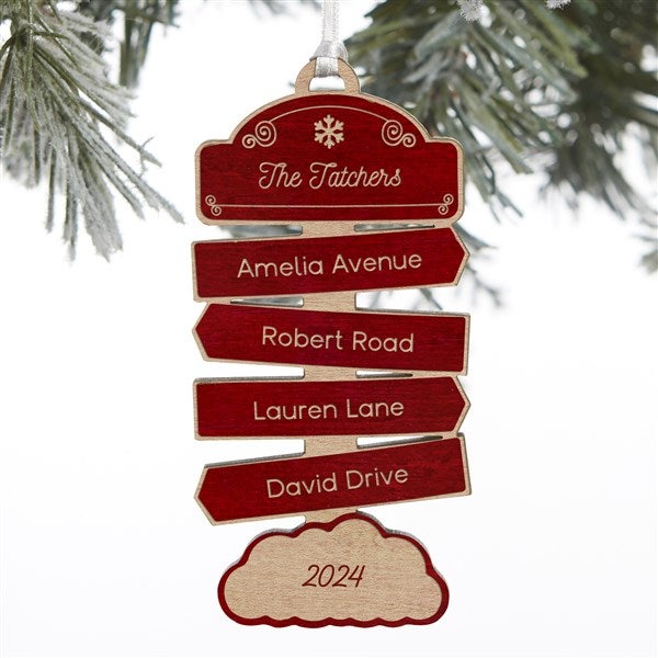 North Pole Personalized Wood Ornament - 34008