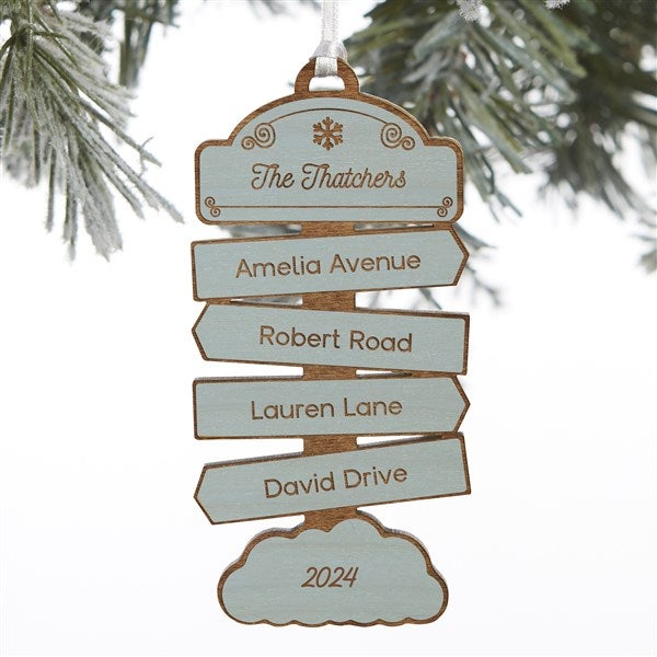 North Pole Personalized Wood Ornament - 34008