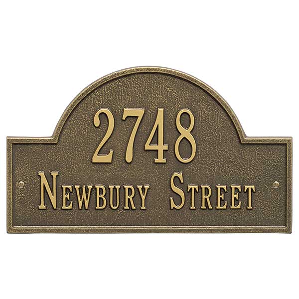 Custom Home Address Plaque - Metal - 3400D