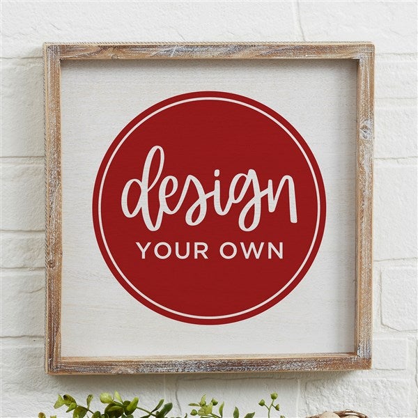 Design Your Own Personalized 12&quot; x 12&quot; Barnwood Frame Wall Art - 34041