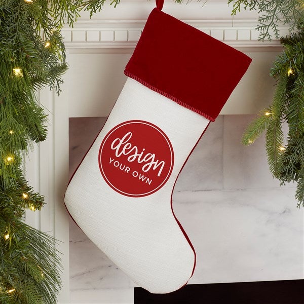 Design Your Own Personalized Burgundy Christmas Stocking - 34059