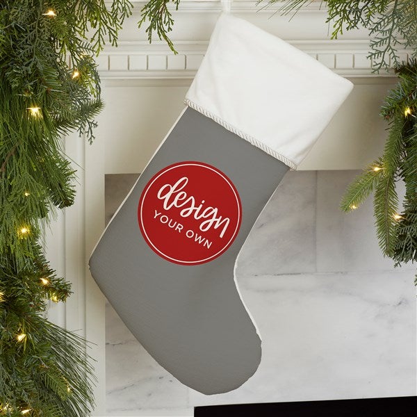 Design Your Own Personalized Ivory Christmas Stocking - 34061