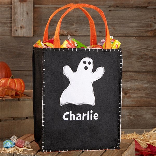 Ghost Personalized Felt Halloween Bags - 34074