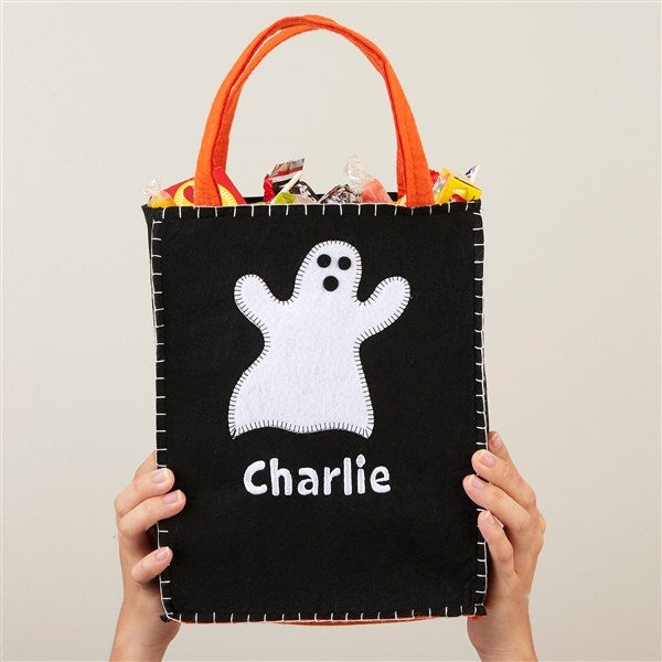 Ghost Personalized Felt Halloween Bags