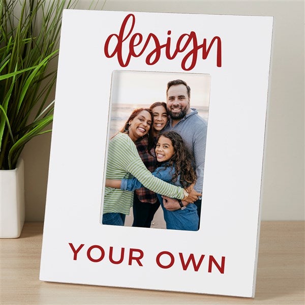 Design Your Own Personalized Vertical Picture Frame - White