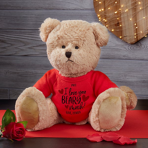 I Love You Beary Much Personalized Teddy Bear  - 34092