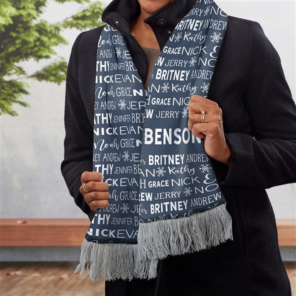 Snowflake Family Personalized Women's Scarf - 34107