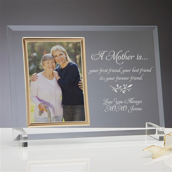 A Mother Is... Personalized Glass Picture Frame - 34129