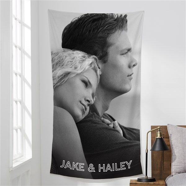 Name & Photo Personalized Wall Tapestry  - 34139