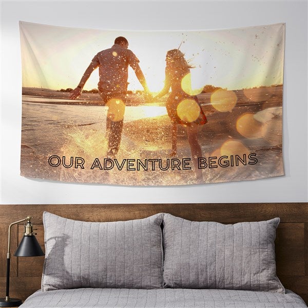 Name & Photo Personalized Wall Tapestry  - 34139