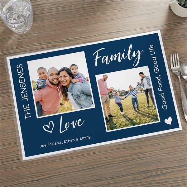 Photo Collage for Family Personalized Laminated Placemat  - 34145