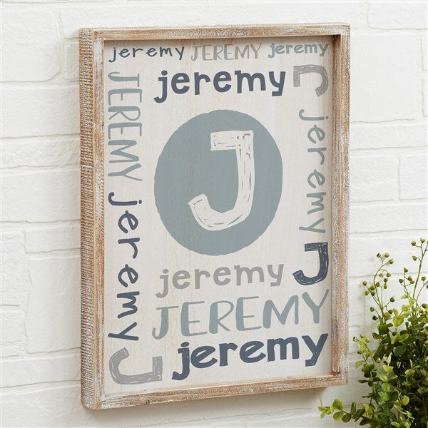 Youthful Name For Him Personalized Barnwood Frame Wall Art - 34148