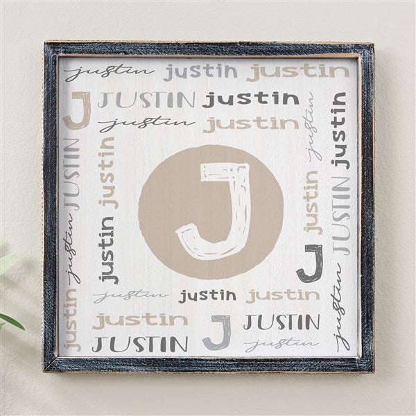 Youthful Name For Him Personalized Barnwood Frame Wall Art - 34148