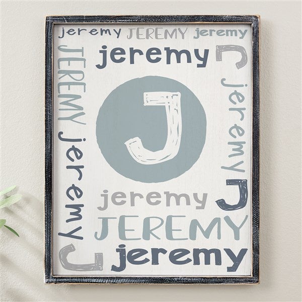 Youthful Name For Him Personalized Barnwood Frame Wall Art - 34148