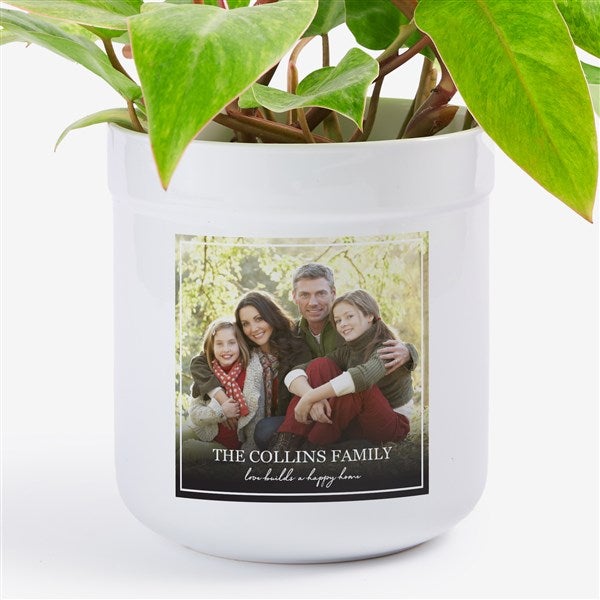Photo & Message For Family Personalized Outdoor Flower Pot  - 34151