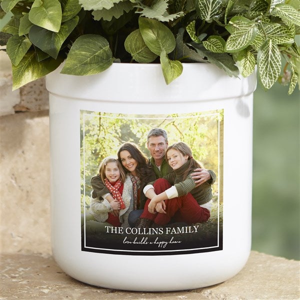 Photo & Message For Family Personalized Outdoor Flower Pot  - 34151