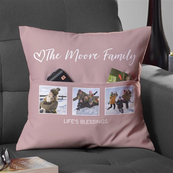 Photo Collage For Family Personalized Pocket Pillow - 34167