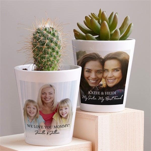 Photo & Message For Her Personalized Mini Flower Pot  - 34173