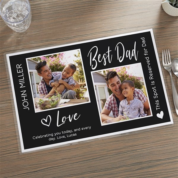 Photo Collage For Him Personalized Laminated Placemat  - 34182