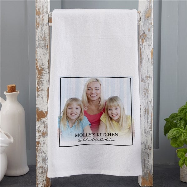 Photo Message For Her Personalized Flour Sack Towel  - 34189