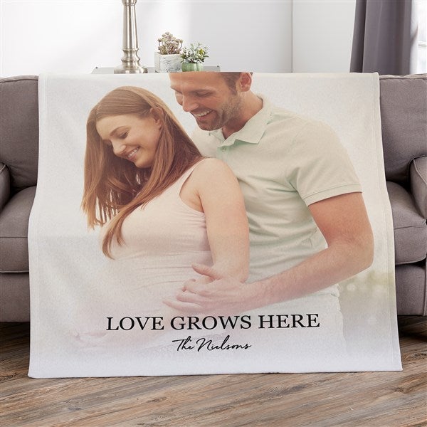 Photo & Message For Family Personalized Blankets  - 34193