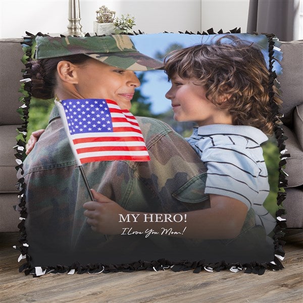 Photo & Message For Her Personalized 50x60 Lightweight Fleece Blanket